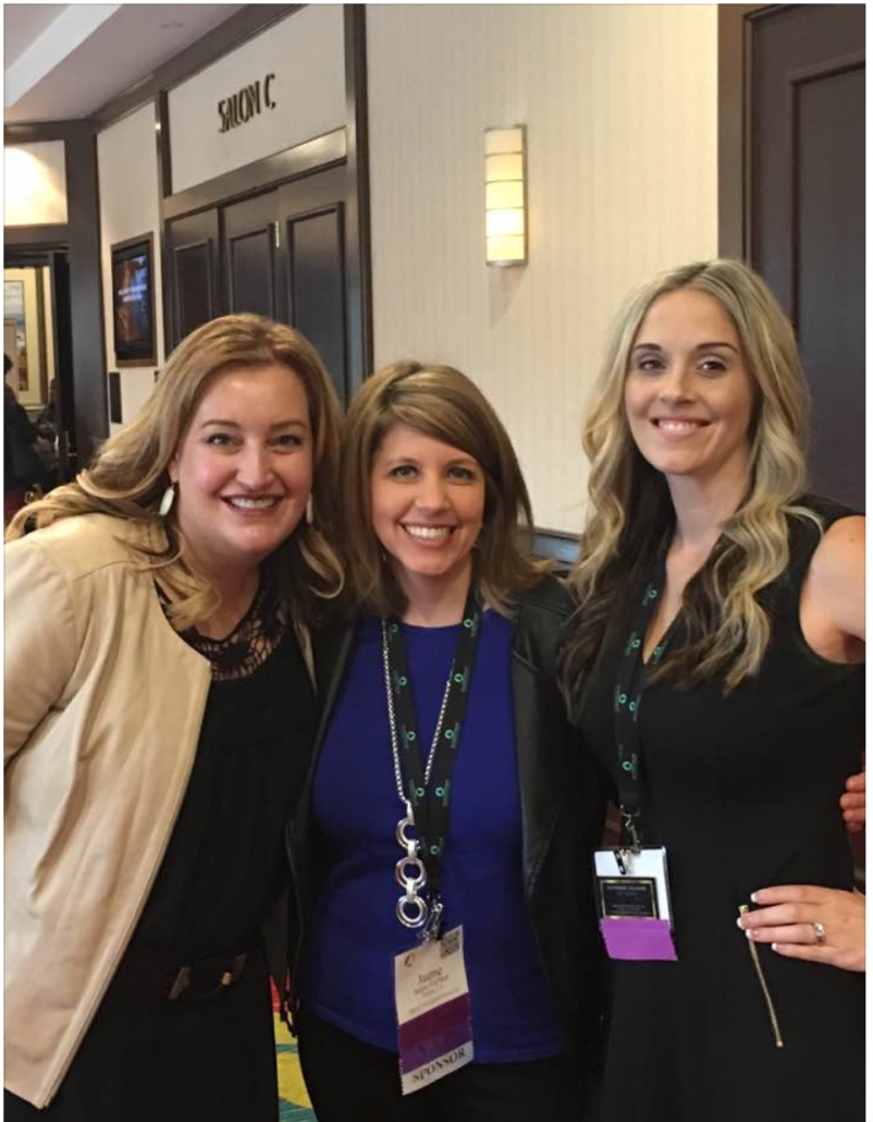 Stephanie Nivinskus (left), Jaime Geffner (center) and Katherine Sullivan (right)