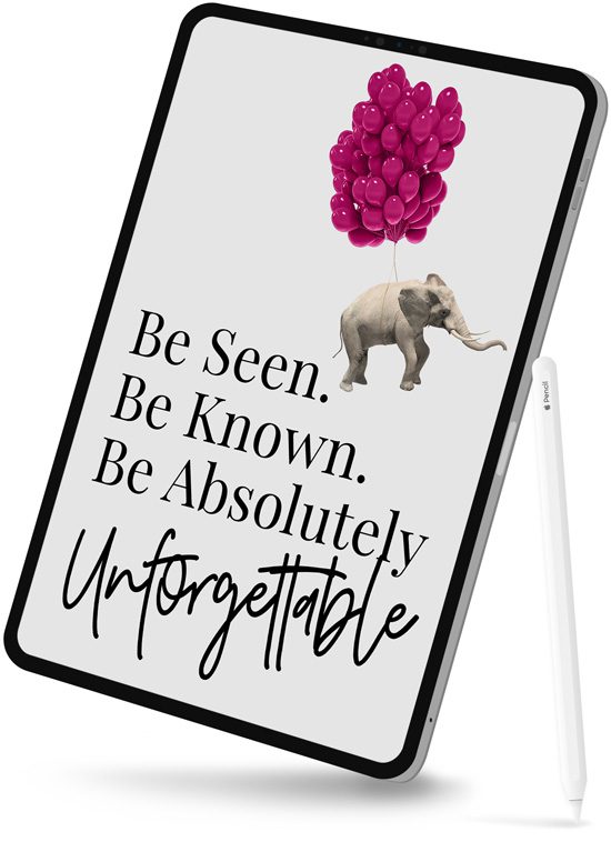 absolutely unforgettable marketing book on tablet