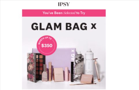 Marketing email from Ipsy