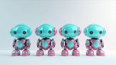 4 Identical Robots In a Row